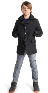 Fall style for children: Pea coat style mid-length coats